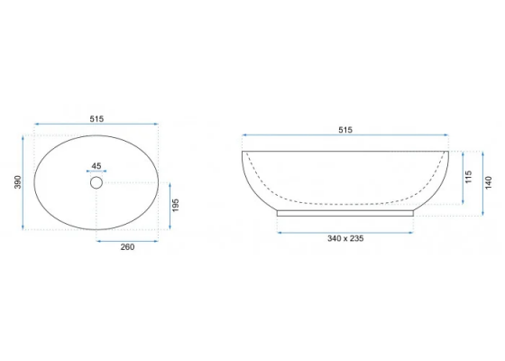 Умивальник REA Carola Slim REA-U8198 кресл